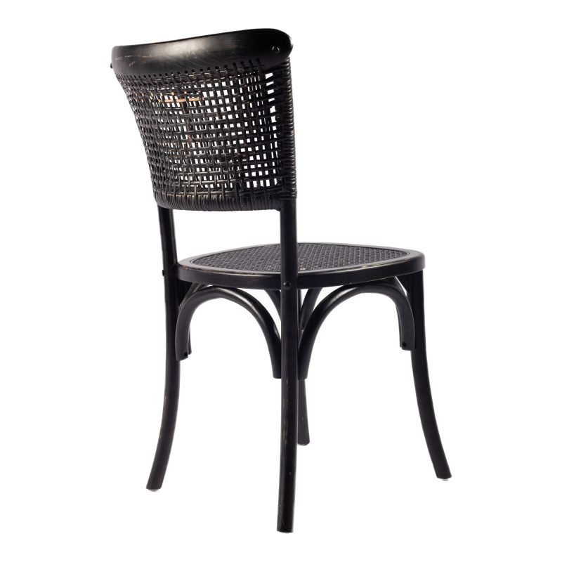 CHURCHILL DINING CHAIR ANTIQUE - SET OF TWO BLACK - Image 4