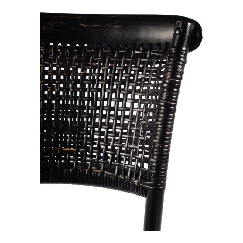 CHURCHILL DINING CHAIR ANTIQUE - SET OF TWO BLACK - Image 8