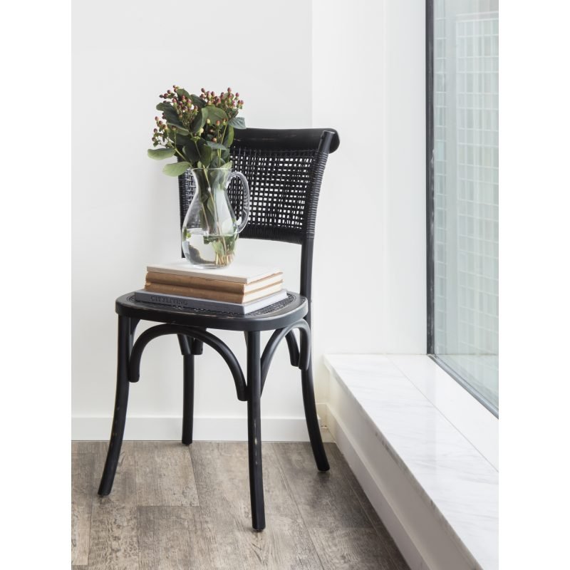 CHURCHILL DINING CHAIR ANTIQUE - SET OF TWO BLACK - Image 13