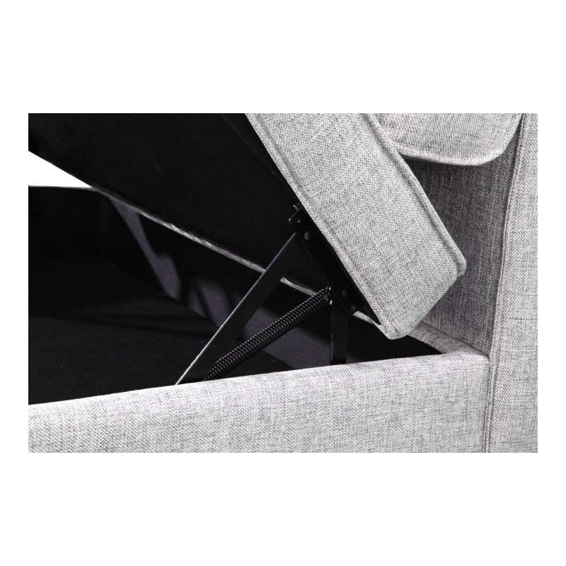 COVELLA STORAGE OTTOMAN LIGHT GREY - Image 5