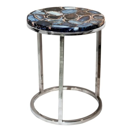 SHIMMER AGATE ACCENT TABLE SILVER - Image 2