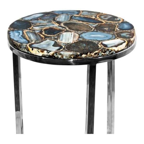 SHIMMER AGATE ACCENT TABLE SILVER - Image 3