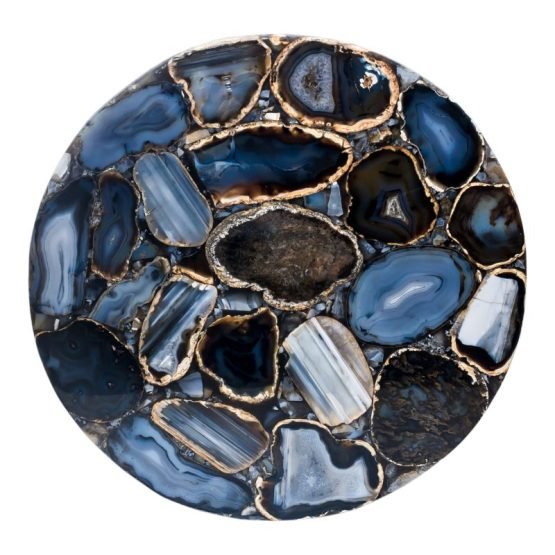SHIMMER AGATE ACCENT TABLE SILVER - Image 4