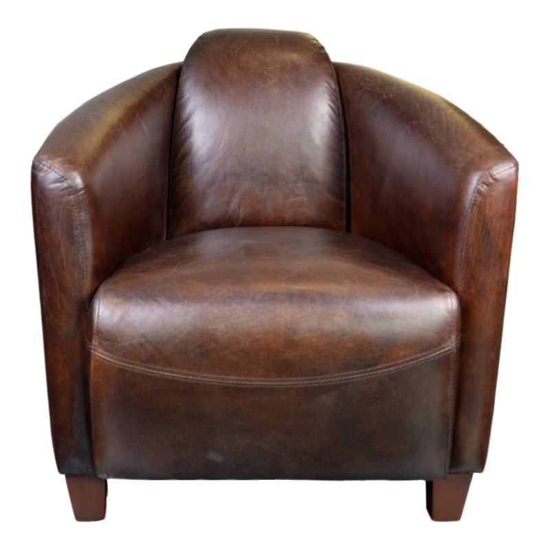 SALZBURG CLUB CHAIR LEATHER DARK BROWN