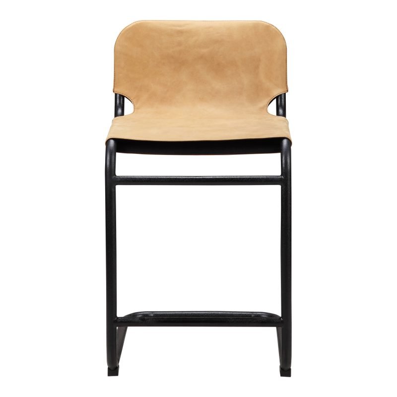 BAKER COUNTER STOOL SUNBAKED LEATHER - SET OF TWO TAN
