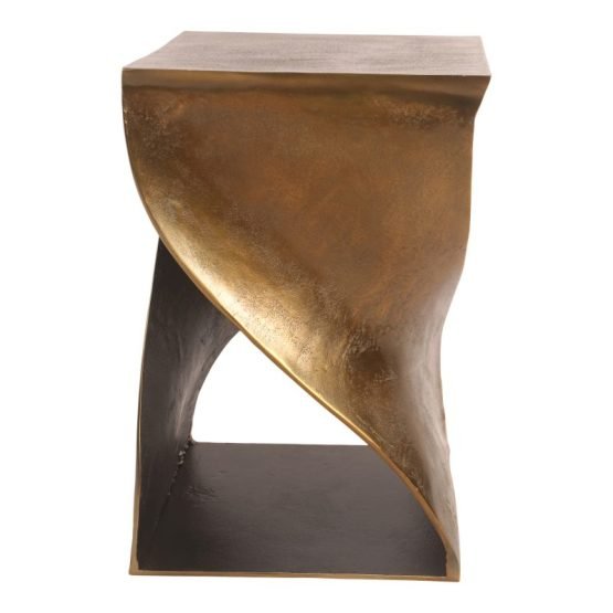 TWIST ACCENT TABLE BRASS ANTIQUE