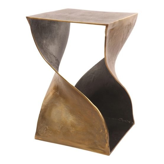 TWIST ACCENT TABLE BRASS ANTIQUE - Image 2