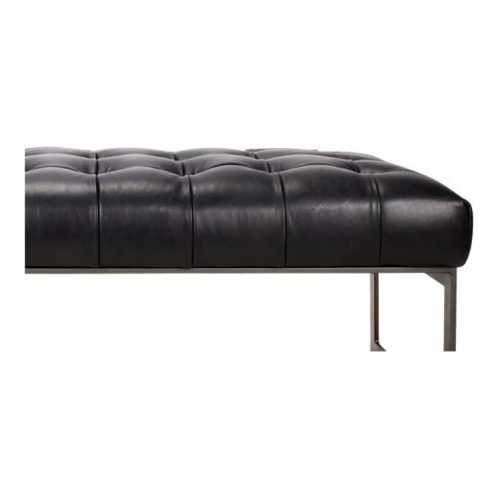 WYATT LEATHER BENCH BLACK - Image 3