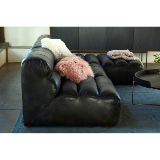 RAMSAY LEATHER CHAISE ANTIQUE - Image 6