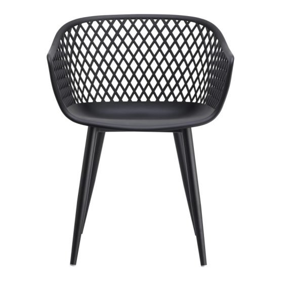 PIAZZA OUTDOOR CHAIR - SET OF TWO BLACK
