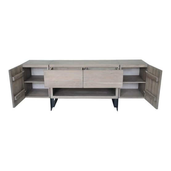 TIBURON MEDIA CABINET GREY LIGHT GREY - Image 4