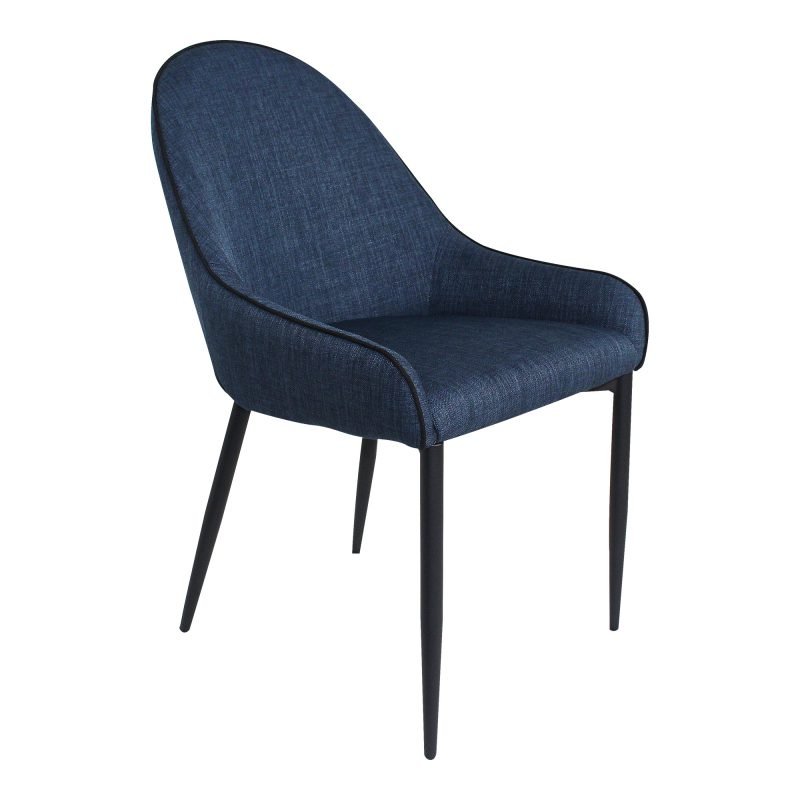 LAPIS DINING CHAIR DARK - SET OF TWO BLUE - Image 2
