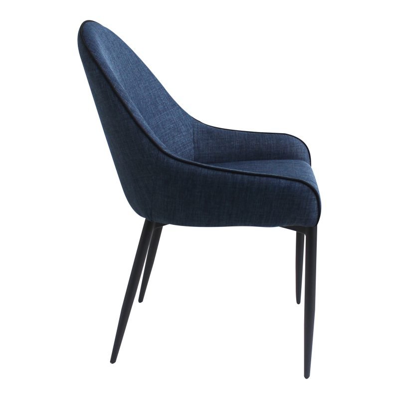 LAPIS DINING CHAIR DARK - SET OF TWO BLUE - Image 3