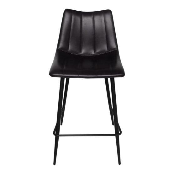 ALIBI COUNTER STOOL MATTE - SET OF TWO BLACK