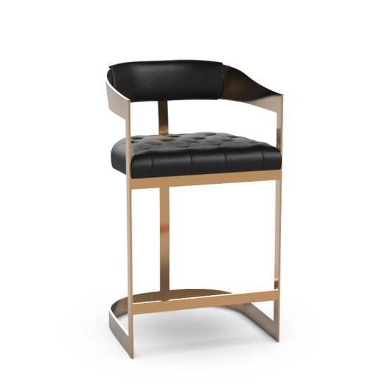 Beaumont Counter Stool - Antique Brass Cantina Black - Image 7