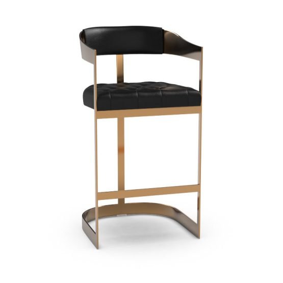 Beaumont Barstool - Antique Brass Cantina Black - Image 7