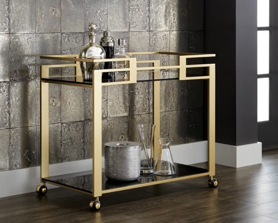 Avondale Bar Cart Gold - Image 3