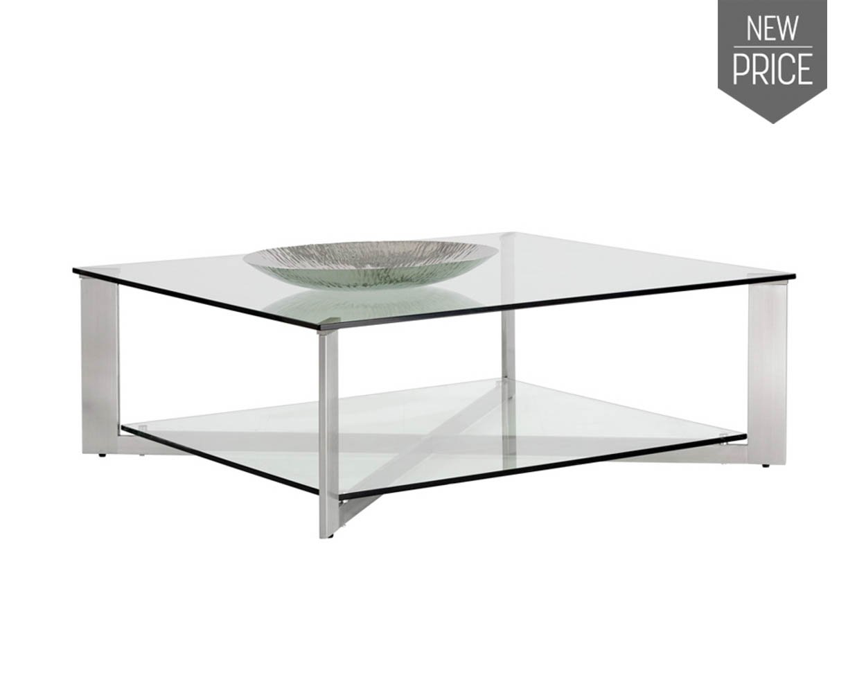 Xavier Coffee Table - Square Stainless Steel - Metro Element