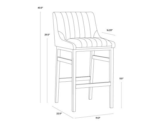 Halden Barstool Vintage Cognac - Image 6