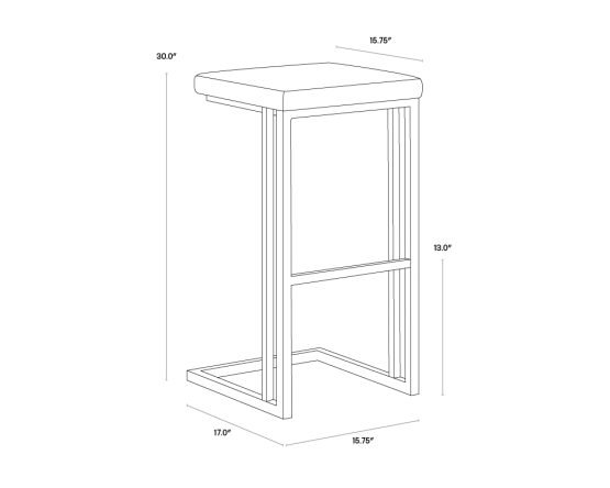 Boone Barstool - Grey Onyx - Image 6