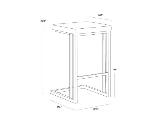 Boone Counter Stool - Grey Onyx - Image 6