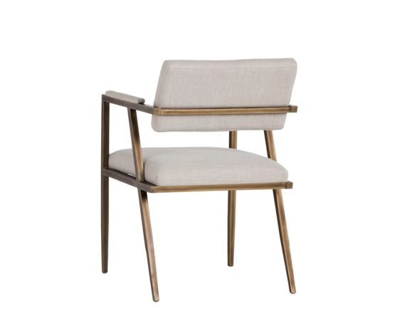Ventouz Dining Armchair Beige Linen - Image 8