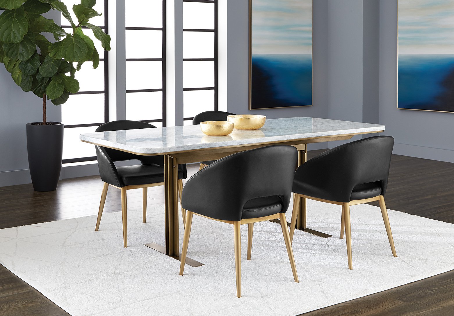 Thatcher Dining Armchair - Champagne Gold Onyx - Image 5