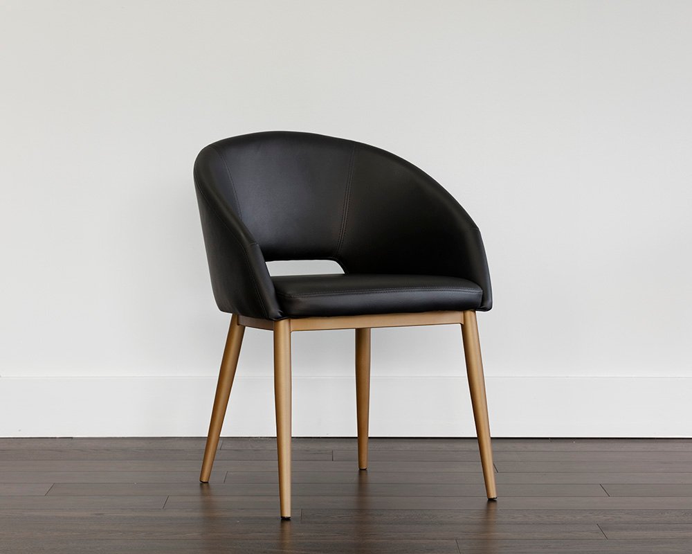 Thatcher Dining Armchair - Champagne Gold Onyx - Image 9