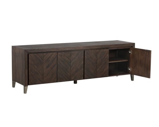 Greyson Media Console And Cabinet Smoke Acacia - Image 2