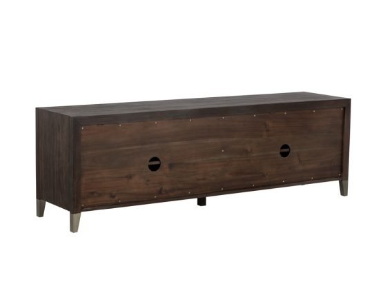 Greyson Media Console And Cabinet Smoke Acacia - Image 3