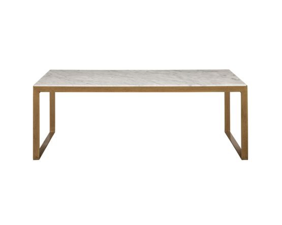 Evert Coffee Table - Low White Marble - Image 2