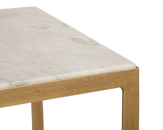 Evert Coffee Table - Low White Marble - Image 3