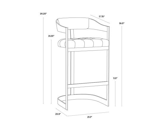 Beaumont Barstool - Antique Brass Cantina Black - Image 6