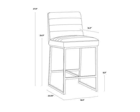 Spyros Counter Stool Havana Dark Brown - Image 6