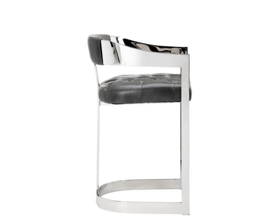 Beaumont Counter Stool - Stainless Steel Cantina Magnetite - Image 2