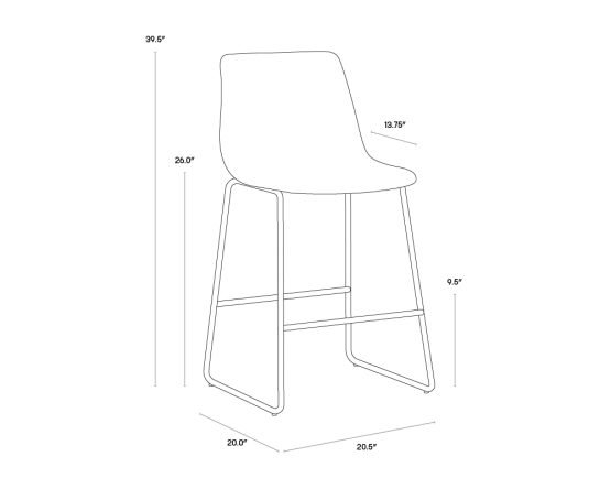 Cal Counter Stool Antique Brown - Image 6