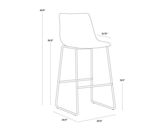Cal Barstool Antique Grey - Image 6