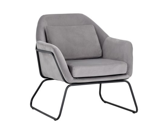 Watts Lounge Chair - Black Antonio Charcoal