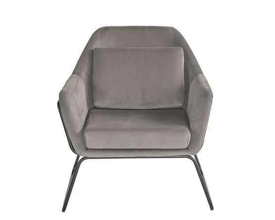 Watts Lounge Chair - Black Antonio Charcoal - Image 2