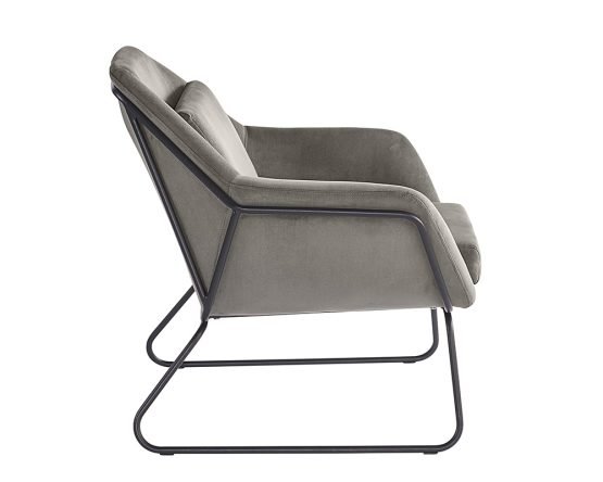 Watts Lounge Chair - Black Antonio Charcoal - Image 3