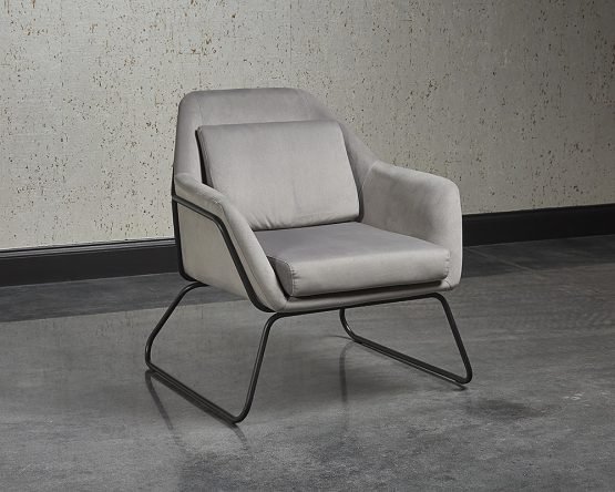 Watts Lounge Chair - Black Antonio Charcoal - Image 4