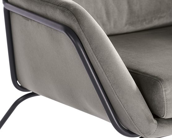Watts Lounge Chair - Black Antonio Charcoal - Image 5