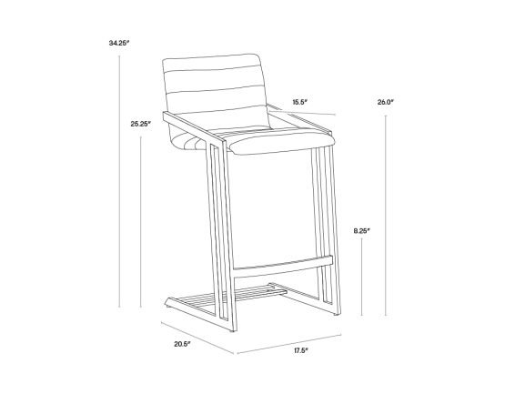 Webber Counter Stool Cantina Black - Image 6