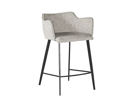 Griffin Counter Stool November Grey / Bravo Cognac