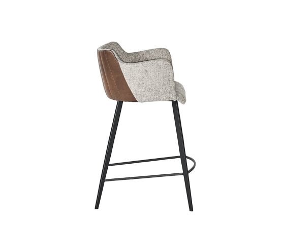 Griffin Counter Stool November Grey / Bravo Cognac - Image 8