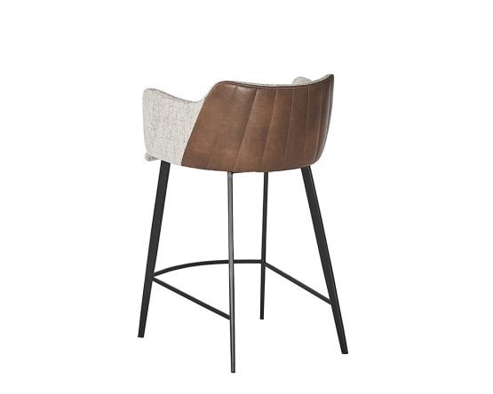 Griffin Counter Stool November Grey / Bravo Cognac - Image 2