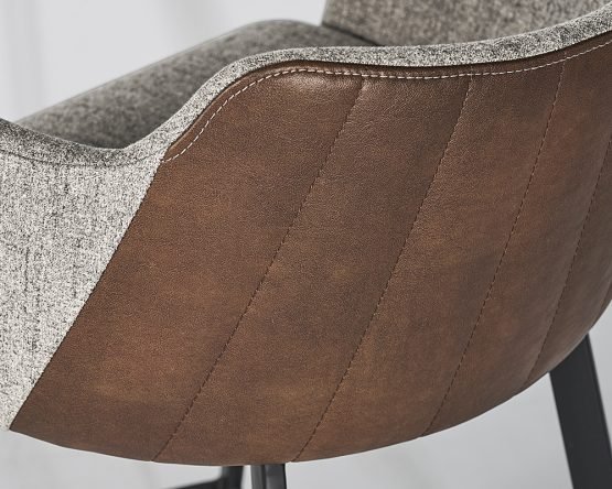 Griffin Counter Stool November Grey / Bravo Cognac - Image 4