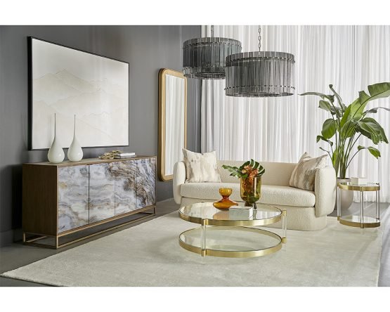 York Coffee Table Antique Brass - Image 5