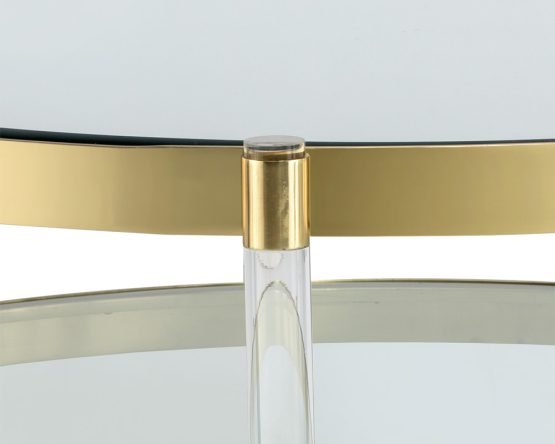 York Coffee Table Antique Brass - Image 4