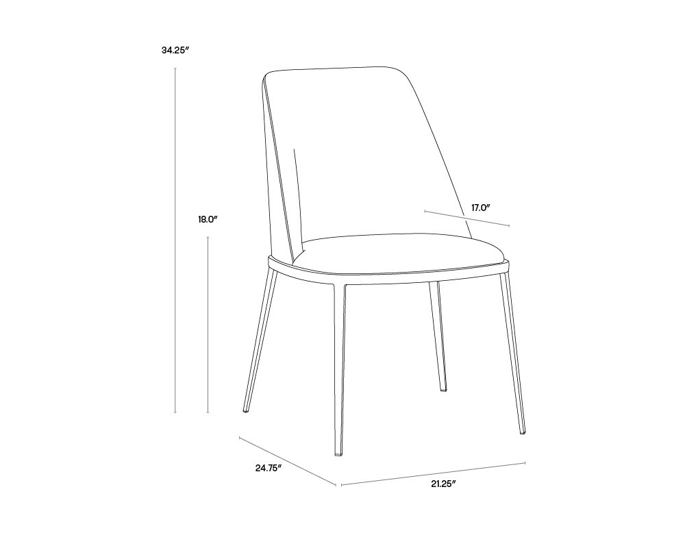 Dover Dining Chair Bravo Portabella / Sparrow Grey - Image 6